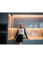 Mutfak Dolabı Ve Tezgah Altı Led Şerit Profil Aydınlatma Anahtarlı Fişli