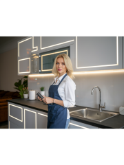 Mutfak Dolabı Ve Tezgah Altı Led Şerit Profil Aydınlatma Anahtarlı Fişli