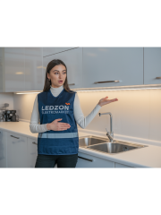 Mutfak Dolabı Ve Tezgah Altı Led Şerit Profil Aydınlatma Anahtarlı Fişli