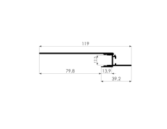 Sıvaaltı Gizli Işık (Koridor) Profili 12mm Boş Kasa