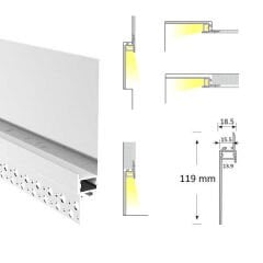Sıvaaltı Gizli Işık (Koridor) Profili 12mm Boş Kasa