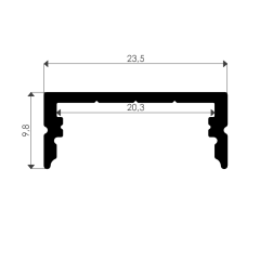 Sıvaüstü Led Profili 20mm Boş Kasa