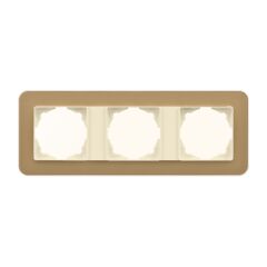 Günsan Radius Krem & Pearl Gold Üçlü Çerçeve