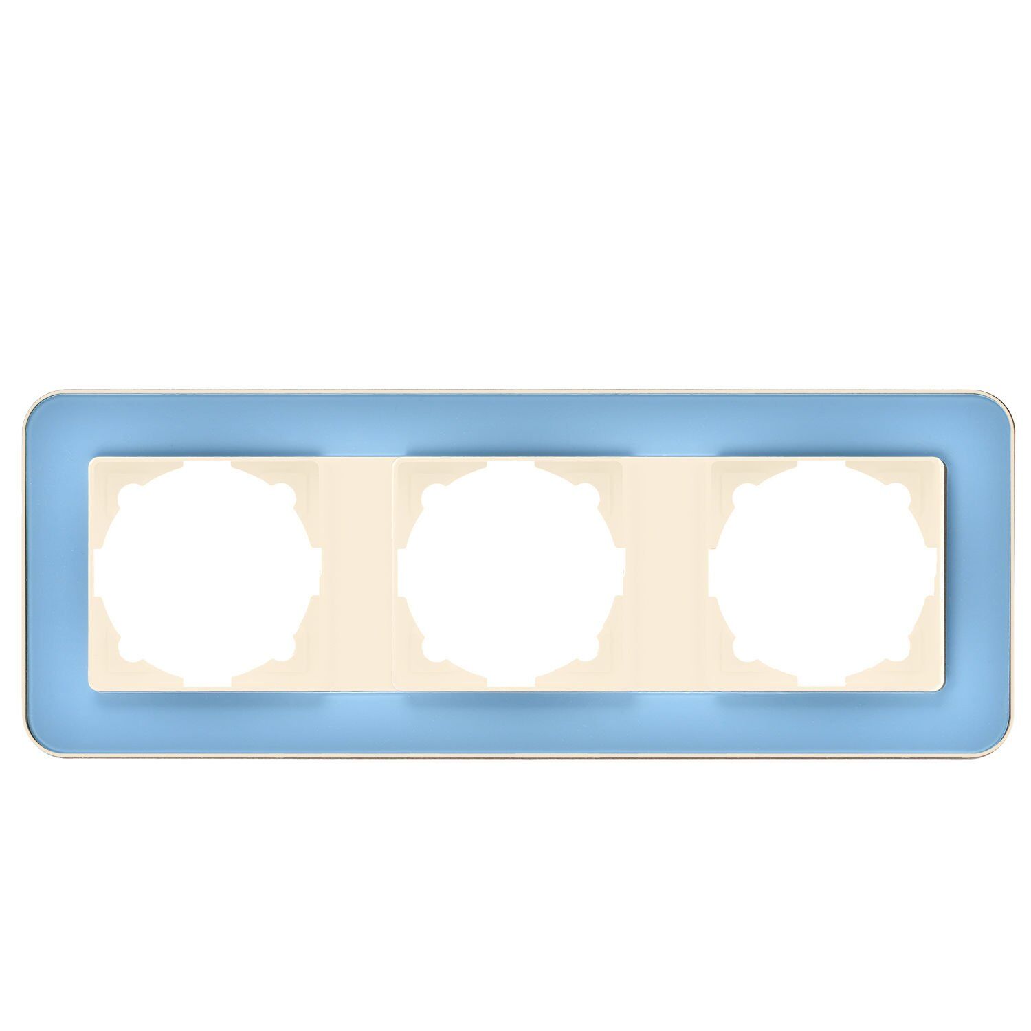 Günsan Radius Krem & Pastel Blue Üçlü  Çerçeve