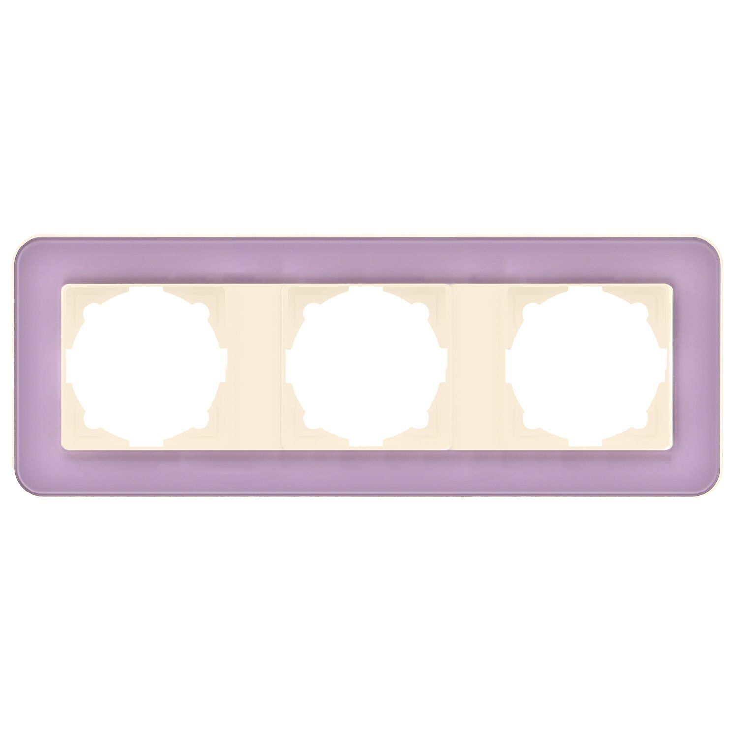 Günsan Radius Krem & Pastel Violet Üçlü Çerçeve
