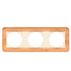 Günsan Radius Krem & Natural Bamboo Üçlü Çerçeve