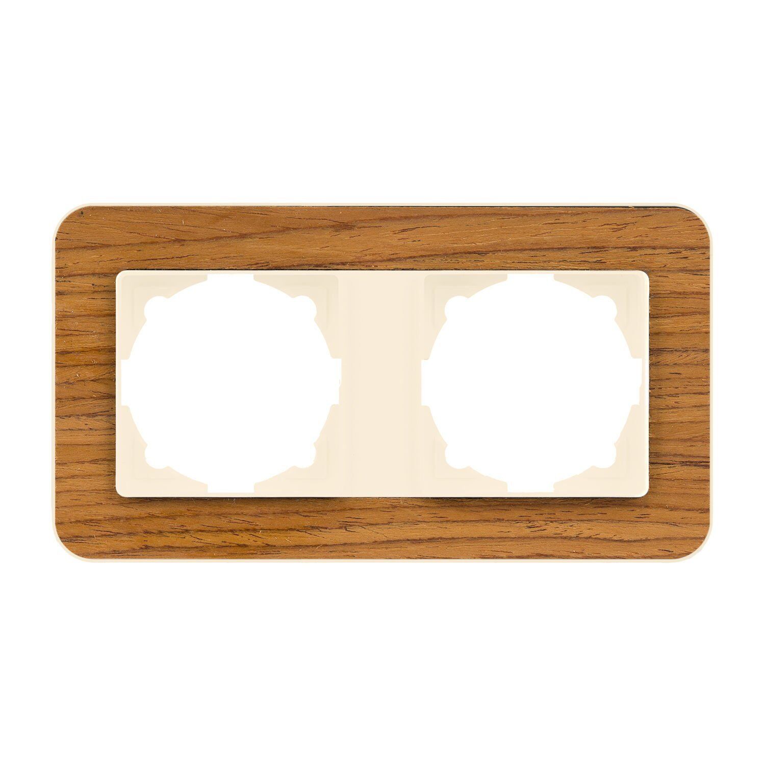 Günsan Radius Krem & Natural Teak İkili Çerçeve