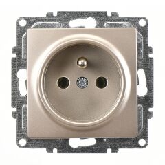 Günsan Visage Metalik Bej UPS Priz - 16A 250V - Vidalı