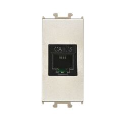 Günsan Domino Metalik Bej Telefon Prizi (Cat3) 1M