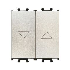 Günsan Domino Metalik Bej Çiftli Stor & Jaluzi Butonu - 2M - 16AX 250V