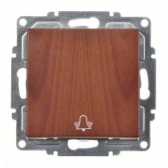Günsan Visage Ceviz Klipsli Zil Butonu - 10AX 250V