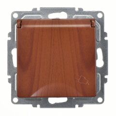 Günsan Visage Ceviz Kapaklı Topraklı Priz- 16A 250V - Vidalı