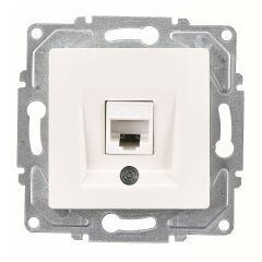 Günsan Eqona Fildişi Beyazı Vidalı Tekli Data Prizi (RJ45 Cat6)
