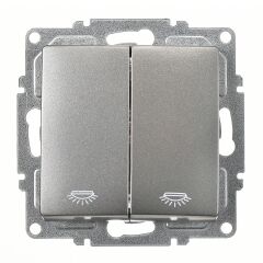 Günsan Visage Füme Vidalı Komütatör Liht Anahtar - 10AX 250V