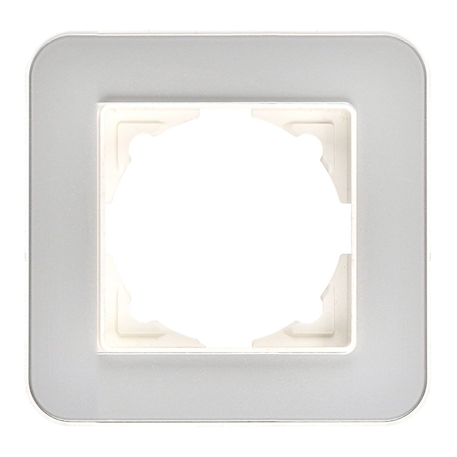 Günsan Radius Fildişi Beyazı & Pearl Silver Tekli Çerçeve