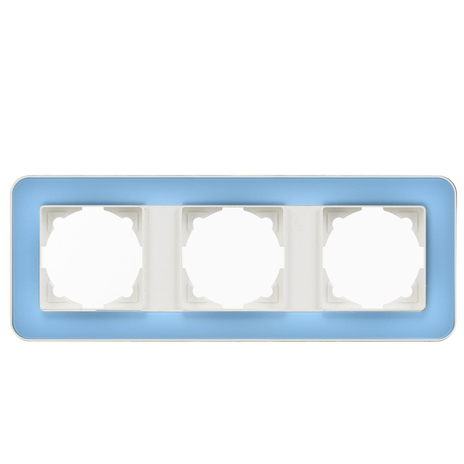 Günsan Radius Fildişi Beyazı & Pastel Blue Üçlü Çerçeve