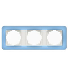 Günsan Radius Fildişi Beyazı & Pastel Blue Üçlü Çerçeve