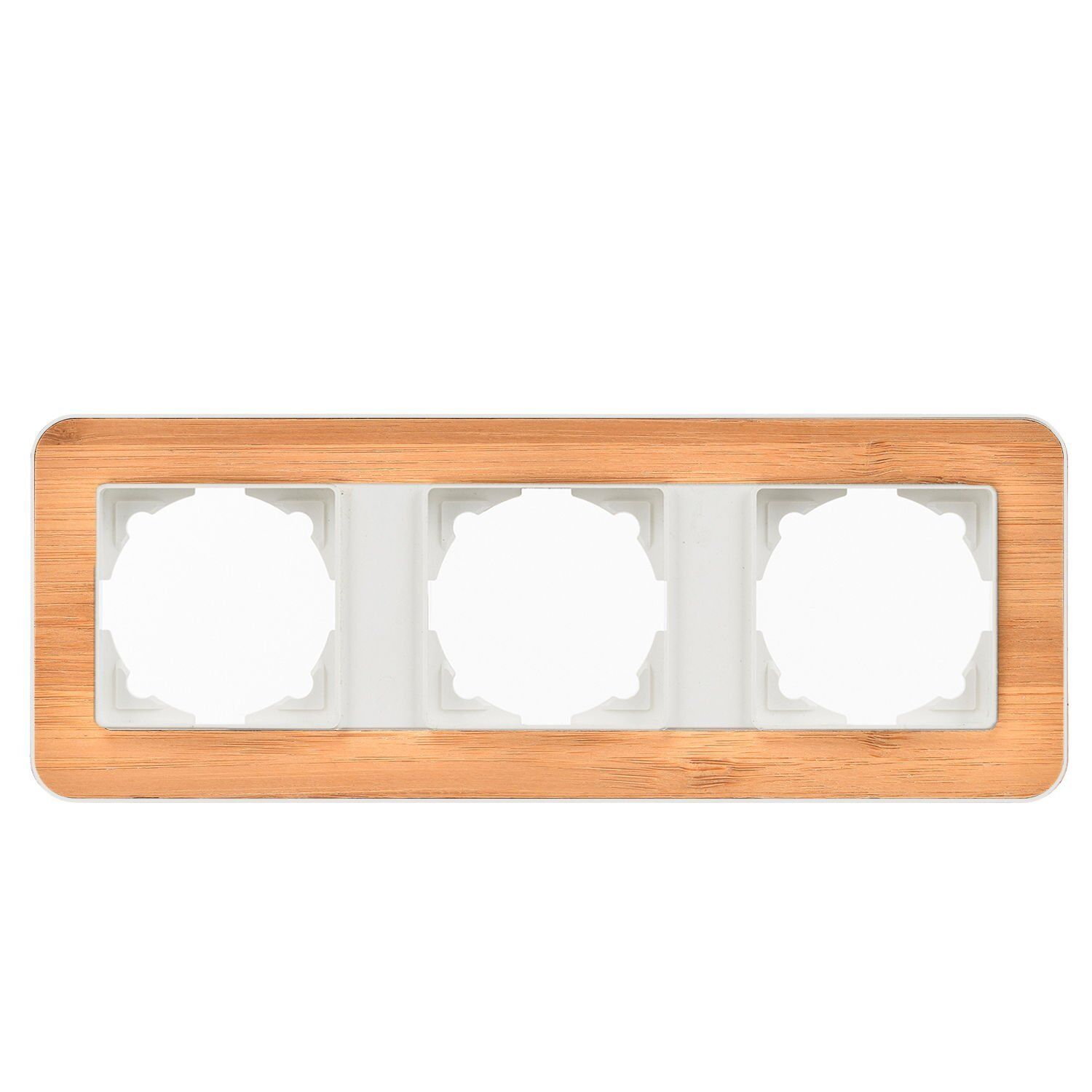 Günsan Radius Fildişi Beyazı & Natural Bamboo Üçlü Çerçeve