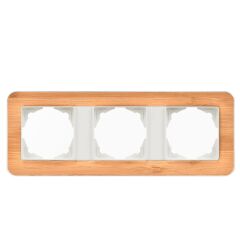 Günsan Radius Fildişi Beyazı & Natural Bamboo Üçlü Çerçeve