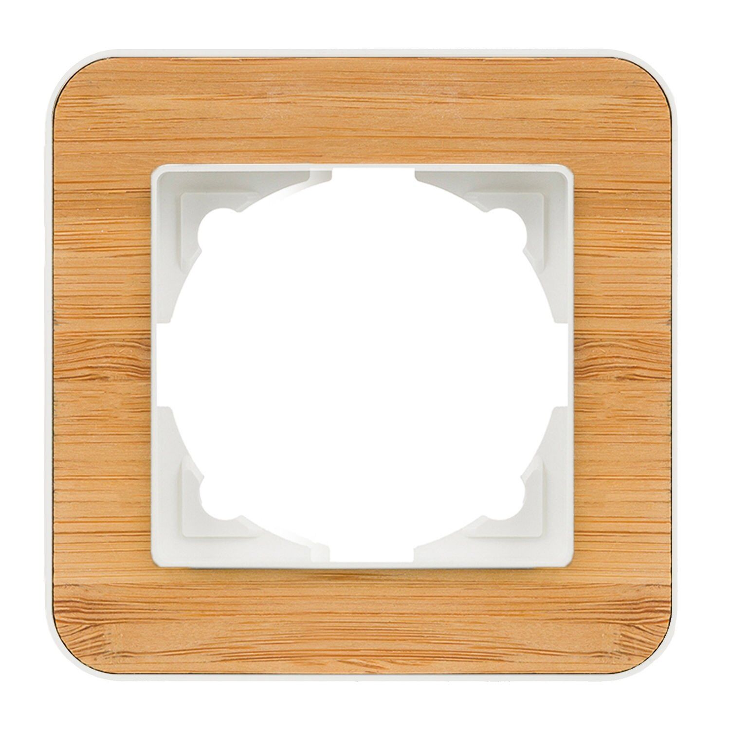 Günsan Radius Fildişi Beyazı & Natural Bamboo Tekli Çerçeve