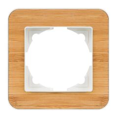 Günsan Radius Fildişi Beyazı & Natural Bamboo Tekli Çerçeve