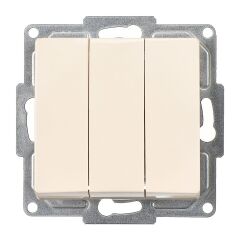 Günsan Visage Krem Vidalı Üçlü Anahtar - 10AX 250V