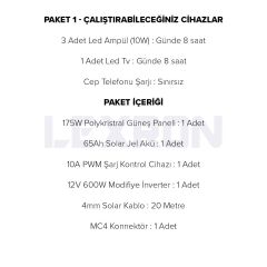 POLYKRİSTALLİ AYDINLATMA-TV PAKETİ (PAKET 1)