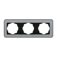 Günsan Radius Metalik Siyah & Pearl Silver Üçlü Çerçeve