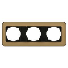 Günsan Radius Metalik Siyah & Pearl Gold Üçlü Çerçeve