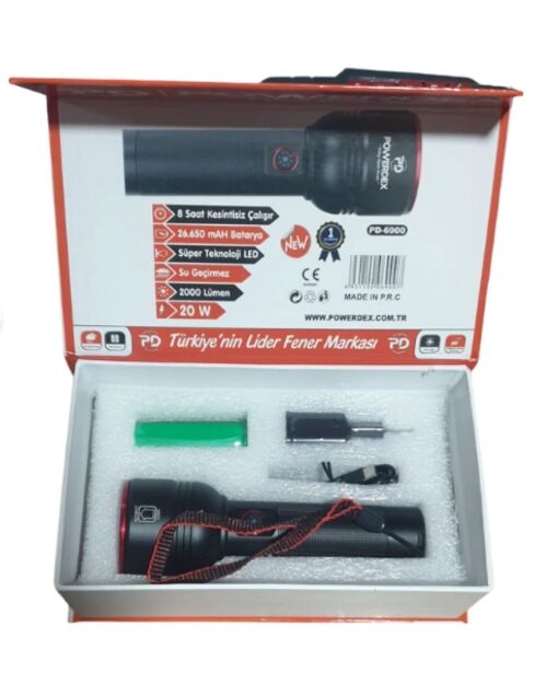 PD-6900 20Watt 2000 Lümen El Feneri