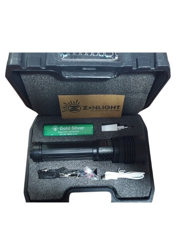 Gold Silver Gs-14600 Şarjlı El Feneri | 80w 8000 Lümen - 18000 Mah Powerbank Özellikli
