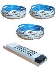 Şerit Led 40x40 Orjinal Set Ultra Slim Trafo İç Mekan Beyaz - 15 metre