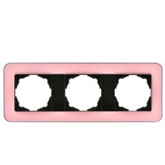 Günsan Radius Metalik Siyah & Powdery Pink Üçlü Çerçeve