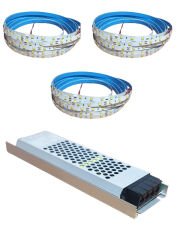 Şerit Led 40x40 Orjinal Set Ultra Slim Trafo İç Mekan Günışığı - 15 metre