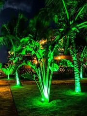 Yeşil LED Bahçe ve Çim Aydınlatma Projektörü | Dış Mekân Peyzaj Işığı 10 Watt