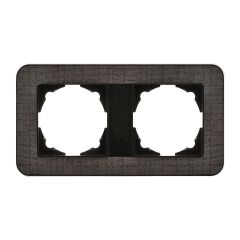Günsan Radius Metalik Siyah & Natural Oak Üçlü Çerçeve