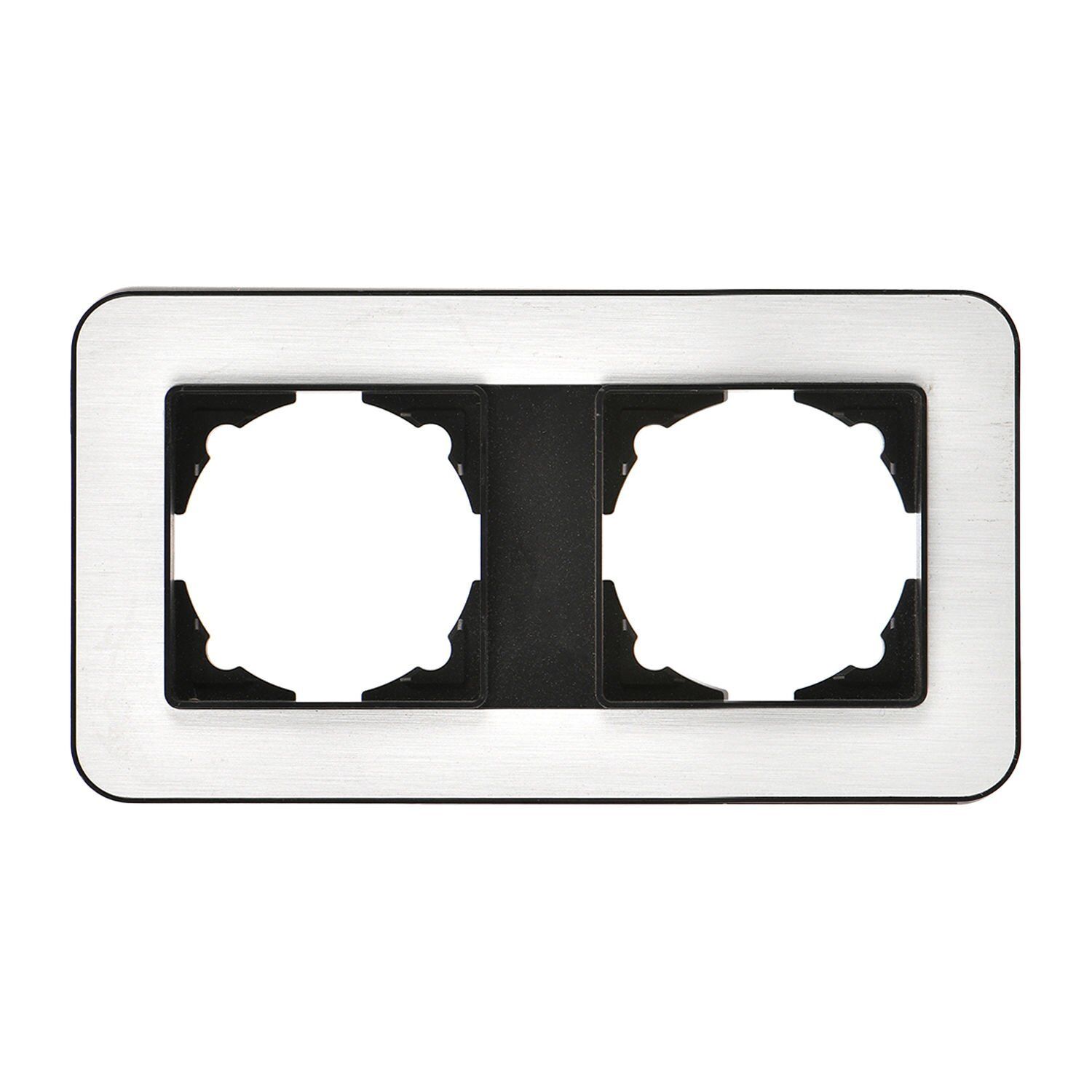 Günsan Radius Metalik Siyah & Silver Light İkili Çerçeve