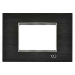 Günsan Domino Siyah & Krom Çerçeve / Çıtası Krom- 3M