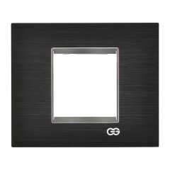 Günsan Domino Siyah & Krom Çerçeve / Çıtası Krom- 2M