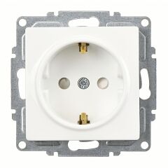 Günsan Visage Beyaz Çocuk Korumalı Topraklı Priz - 16A 250V - Vidalı