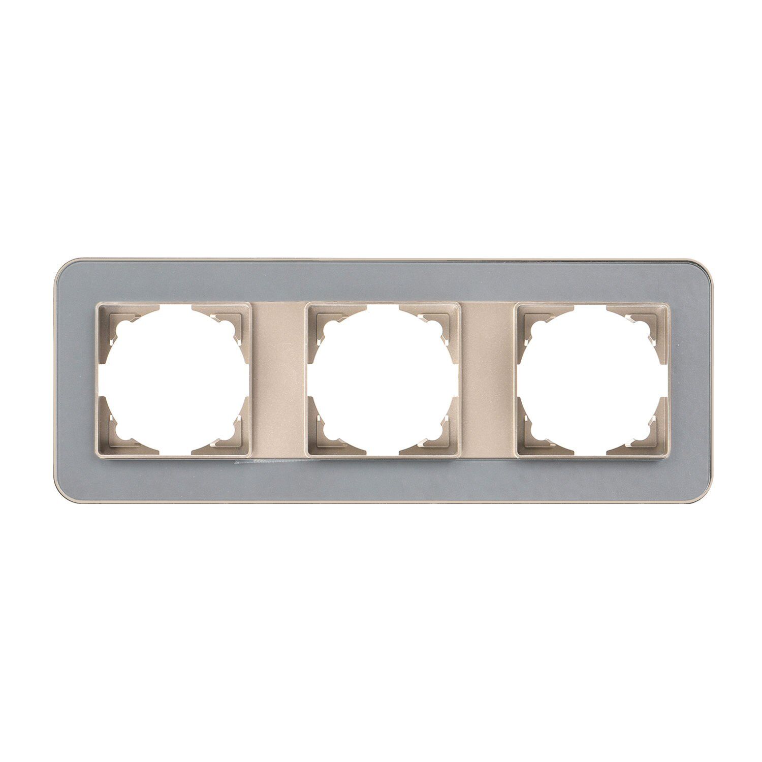 Günsan Radius Metalik Bej & Pearl Silver Üçlü Çerçeve