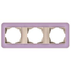 Günsan Radius Metalik Bej & Pastel Violet Üçlü Çerçeve