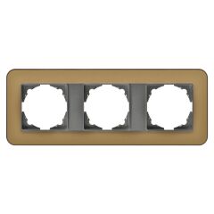 Günsan Radius Füme & Pearl Gold Üçlü Çerçeve