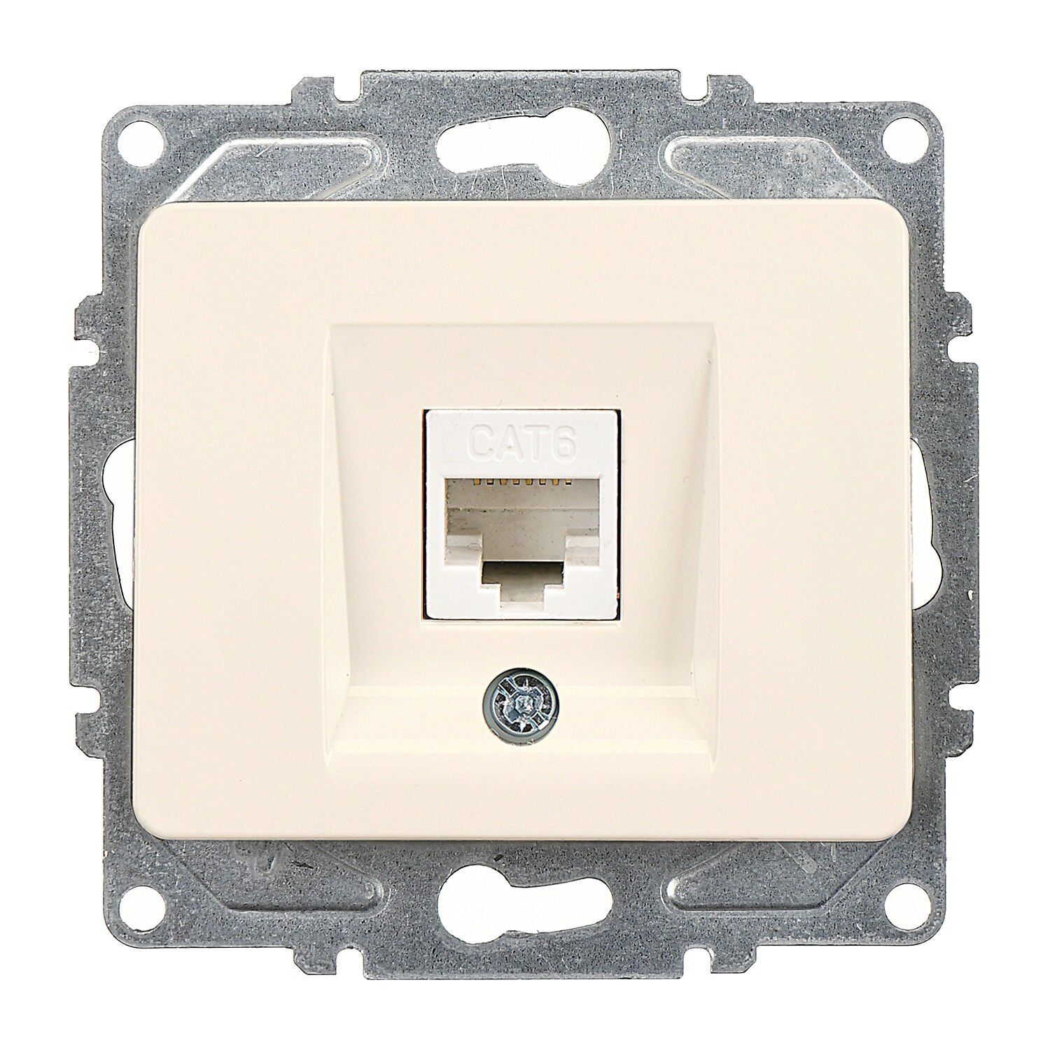 Günsan Fantasy Krem Tekli Data Prizi (RJ45 Cat6) Mekanizma