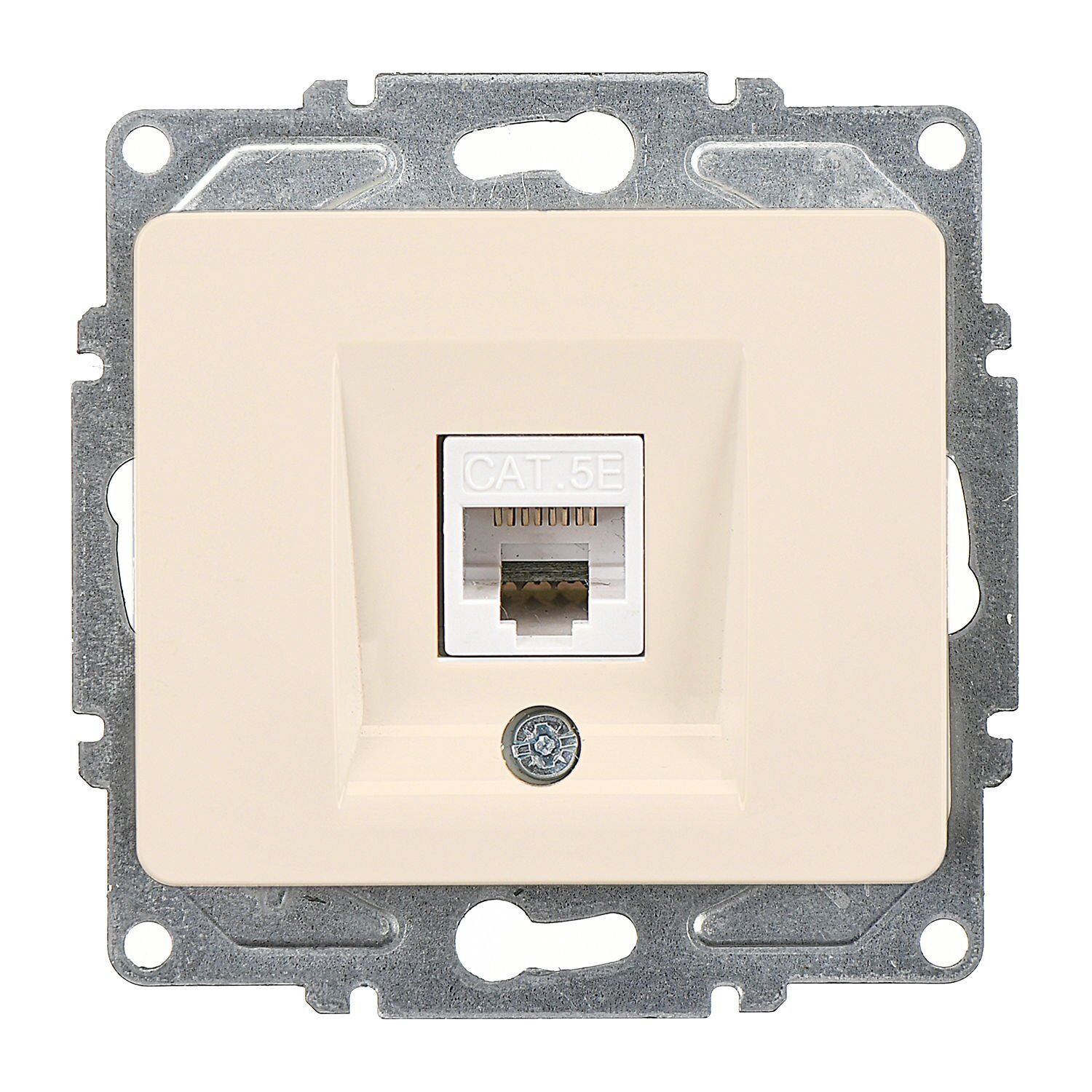 Günsan Fantasy Krem Tekli Data Prizi (RJ45 Cat5E) Mekanizma