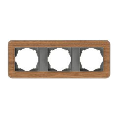 Günsan Radius Füme & Natural Walnut Üçlü Çerçeve