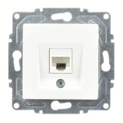Günsan Eqona Beyaz Vidalı Tekli Data Prizi (RJ45 Cat6)