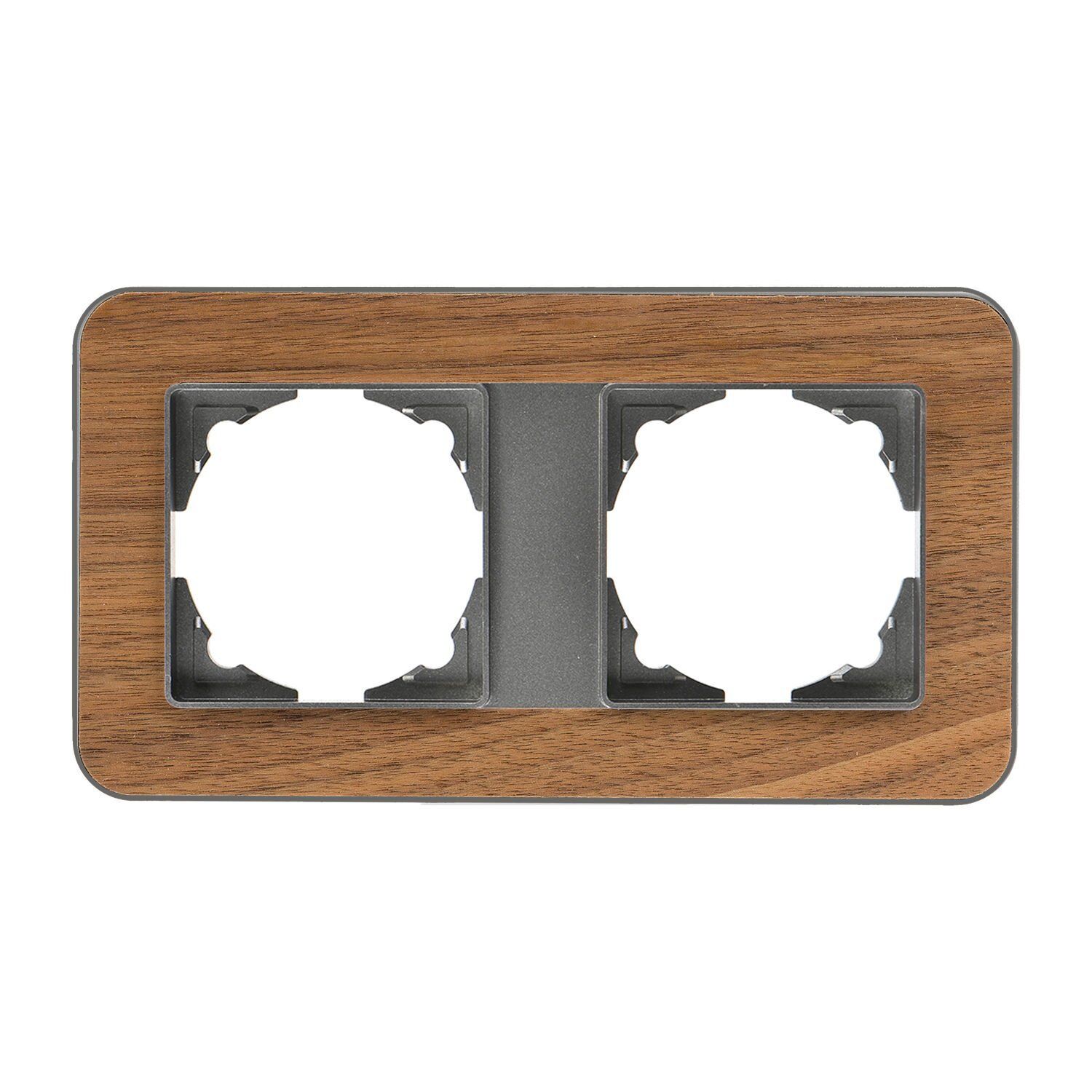 Günsan Radius Füme & Natural Walnut İkili Çerçeve