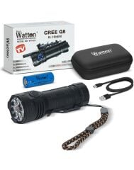 CREE Q8- XPG 8+1 LED ŞARJLI EL FENERİ WATTON WT-623