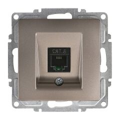 Günsan Visage Mocha Vidalı Tekli Data Prizi (RJ45 Cat6)